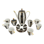 MCM GERMAN DEMITASSE COFFEE SERVICE FOR 6 TIRSCHENREUTH BAVARIA #710/0 1960S, MID 20TH CENTURY, GERMANY, BONE CHINA