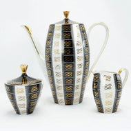 MCM GERMAN DEMITASSE COFFEE SERVICE FOR 6 TIRSCHENREUTH BAVARIA #710/0 1960S, MID 20TH CENTURY, GERMANY, BONE CHINA