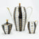 MCM GERMAN DEMITASSE COFFEE SERVICE FOR 6 TIRSCHENREUTH BAVARIA #710/0 1960S, MID 20TH CENTURY, GERMANY, BONE CHINA
