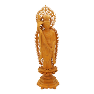 VINTAGE CHINESE CARVED WOOD GUANYIN STATUE, LATE 20TH CENTURY, CHINA