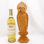 VINTAGE CHINESE CARVED WOOD GUANYIN STATUE, LATE 20TH CENTURY, CHINA