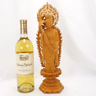 VINTAGE CHINESE CARVED WOOD GUANYIN STATUE, LATE 20TH CENTURY, CHINA