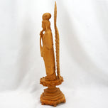 VINTAGE CHINESE CARVED WOOD GUANYIN STATUE, LATE 20TH CENTURY, CHINA