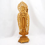 VINTAGE CHINESE CARVED WOOD GUANYIN STATUE, LATE 20TH CENTURY, CHINA