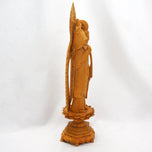 VINTAGE CHINESE CARVED WOOD GUANYIN STATUE, LATE 20TH CENTURY, CHINA