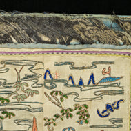 CHINESE EMBROIDERED SILK SLEEVE PANELS BEAUTIES IN GARDEN LATE QING, 1900 - 1909, CHINA
