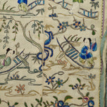 CHINESE EMBROIDERED SILK SLEEVE PANELS BEAUTIES IN GARDEN LATE QING, 1900 - 1909, CHINA