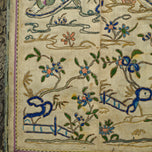 CHINESE EMBROIDERED SILK SLEEVE PANELS BEAUTIES IN GARDEN LATE QING, 1900 - 1909, CHINA