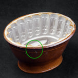 LATE 19TH CENTURY SMALL DARK VICTORIAN FOOD MOLD WITH WHEAT SHEAF DESIGN, GLASS