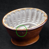 LATE 19TH CENTURY SMALL DARK VICTORIAN FOOD MOLD WITH WHEAT SHEAF DESIGN, GLASS