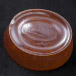 LATE 19TH CENTURY SMALL DARK VICTORIAN FOOD MOLD WITH WHEAT SHEAF DESIGN, GLASS