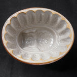 LATE 19TH CENTURY SMALL DARK VICTORIAN FOOD MOLD WITH WHEAT SHEAF DESIGN, GLASS