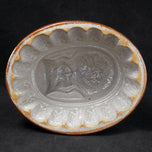 LATE 19TH CENTURY SMALL DARK VICTORIAN FOOD MOLD WITH WHEAT SHEAF DESIGN, GLASS