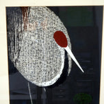 MID CENTURY JAPANESE PRINT OF EMPEROR CRANE SACRED LAKE KAWANO KAORU C.1950, 1950S, C PRINT