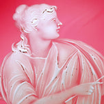 CRANBERRY GLASS THOMAS WEBB CAMEO VASE GREEK GODDESS 19TH CENTURY, LATE 19TH CENTURY, UNITED KINGDOM