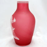 CRANBERRY GLASS THOMAS WEBB CAMEO VASE GREEK GODDESS 19TH CENTURY, LATE 19TH CENTURY, UNITED KINGDOM