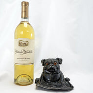 ANTIQUE INKWELL JENNINGS BROTHERS PUG DOG PEN REST, EARLY 20TH CENTURY, UNITED STATES, METAL