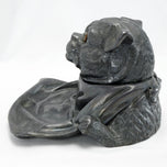 ANTIQUE INKWELL JENNINGS BROTHERS PUG DOG PEN REST, EARLY 20TH CENTURY, UNITED STATES, METAL