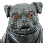 ANTIQUE INKWELL JENNINGS BROTHERS PUG DOG PEN REST, EARLY 20TH CENTURY, UNITED STATES, METAL