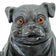 ANTIQUE INKWELL JENNINGS BROTHERS PUG DOG PEN REST, EARLY 20TH CENTURY, UNITED STATES, METAL