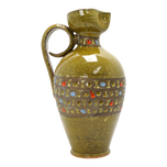 LARGE BITOSSI ITALIAN EWER RAISED JEWELS MID CENTURY, 1950S, ITALY, CERAMIC