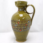 LARGE BITOSSI ITALIAN EWER RAISED JEWELS MID CENTURY, 1950S, ITALY, CERAMIC