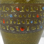 LARGE BITOSSI ITALIAN EWER RAISED JEWELS MID CENTURY, 1950S, ITALY, CERAMIC