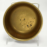ANTIQUE CHINESE SMALL BRONZE BOWL AND STAND CIRCA 1900, EARLY 20TH CENTURY, CHINA