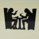 VINTAGE HALL'S COVERED REFRIGERATOR SQUARE BOX TAVERN SILHOUETTE 1940'S, 1940S, UNITED STATES, CERAMIC