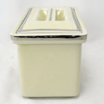VINTAGE HALL'S COVERED REFRIGERATOR BUTTER BOX TAVERN SILHOUETTE 1940'S, 1940S, UNITED STATES, CERAMIC