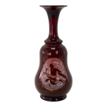 VICTORIAN BOHEMIAN FLASHED RUBY GLASS VASE 19TH CENTURY, LATE 19TH CENTURY, CZECHIA