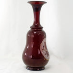 VICTORIAN BOHEMIAN FLASHED RUBY GLASS VASE 19TH CENTURY, LATE 19TH CENTURY, CZECHIA