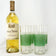 SET OF 4 1950S HIGHBALL BARWARE GLASSES STRIPED GREEN AND WHITE, UNITED STATES