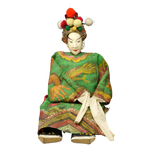 ANTIQUE LARGE CHINESE PEKING OPERA PUPPET (26 IN) WITH DRAGON ROBE LATE QING, LATE 19TH CENTURY, CHINA, PAINT