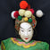 ANTIQUE LARGE CHINESE PEKING OPERA PUPPET (26 IN) WITH DRAGON ROBE LATE QING, LATE 19TH CENTURY, CHINA, PAINT
