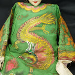 ANTIQUE LARGE CHINESE PEKING OPERA PUPPET (26 IN) WITH DRAGON ROBE LATE QING, LATE 19TH CENTURY, CHINA, PAINT