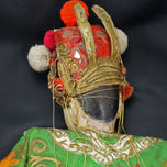ANTIQUE LARGE CHINESE PEKING OPERA PUPPET (26 IN) WITH DRAGON ROBE LATE QING, LATE 19TH CENTURY, CHINA, PAINT