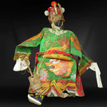 ANTIQUE LARGE CHINESE PEKING OPERA PUPPET (26 IN) WITH DRAGON ROBE LATE QING, LATE 19TH CENTURY, CHINA, PAINT