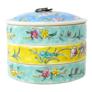 CHINESE PORCELAIN STACKING FOOD CONTAINER CIRCA 1930'S, 1930S, CHINA