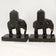 PAIR OF RONSON HOWDAH ELEPHANT BOOKENDS 1923, 1920S, UNITED STATES, FELT