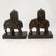PAIR OF RONSON HOWDAH ELEPHANT BOOKENDS 1923, 1920S, UNITED STATES, FELT