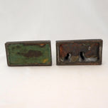 PAIR OF RONSON HOWDAH ELEPHANT BOOKENDS 1923, 1920S, UNITED STATES, FELT