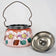 VICTORIAN PAINTED GLASS BISCUIT JAR SILVER PLATE MOUNT CIRCA 1890, LATE 19TH CENTURY, UNITED STATES