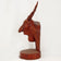 SINGLE LARGE VINTAGE AFRICAN HANDCARVED ANTELOPE WOOD BOOKEND, 1990S, CENTRAL AFRICAN REPUBLIC