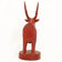 SINGLE LARGE VINTAGE AFRICAN HANDCARVED ANTELOPE WOOD BOOKEND, 1990S, CENTRAL AFRICAN REPUBLIC