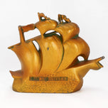 SINGLE USS CONSTITUTION OLD IRONSIDES METAL BOOKEND CIRCA 1925, 1920S, UNITED STATES