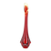 VINTAGE AMBERINA 15 IN SWUNG ART GLASS VASE, 1960S, UNITED STATES