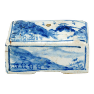 ANTIQUE KOREAN WATER DROPPER BLUE AND WHITE PORCELAIN JOSEON DYNASTY 19TH C, MID 19TH CENTURY, KOREA, REPUBLIC OF