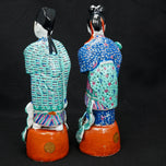 EARLY 20TH CENTURY CHINESE PORCELAIN POLYCHROME NOBLEMAN AND WIFE FIGURES - A PAIR, CHINA