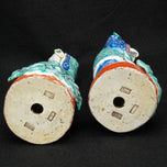 EARLY 20TH CENTURY CHINESE PORCELAIN POLYCHROME NOBLEMAN AND WIFE FIGURES - A PAIR, CHINA
